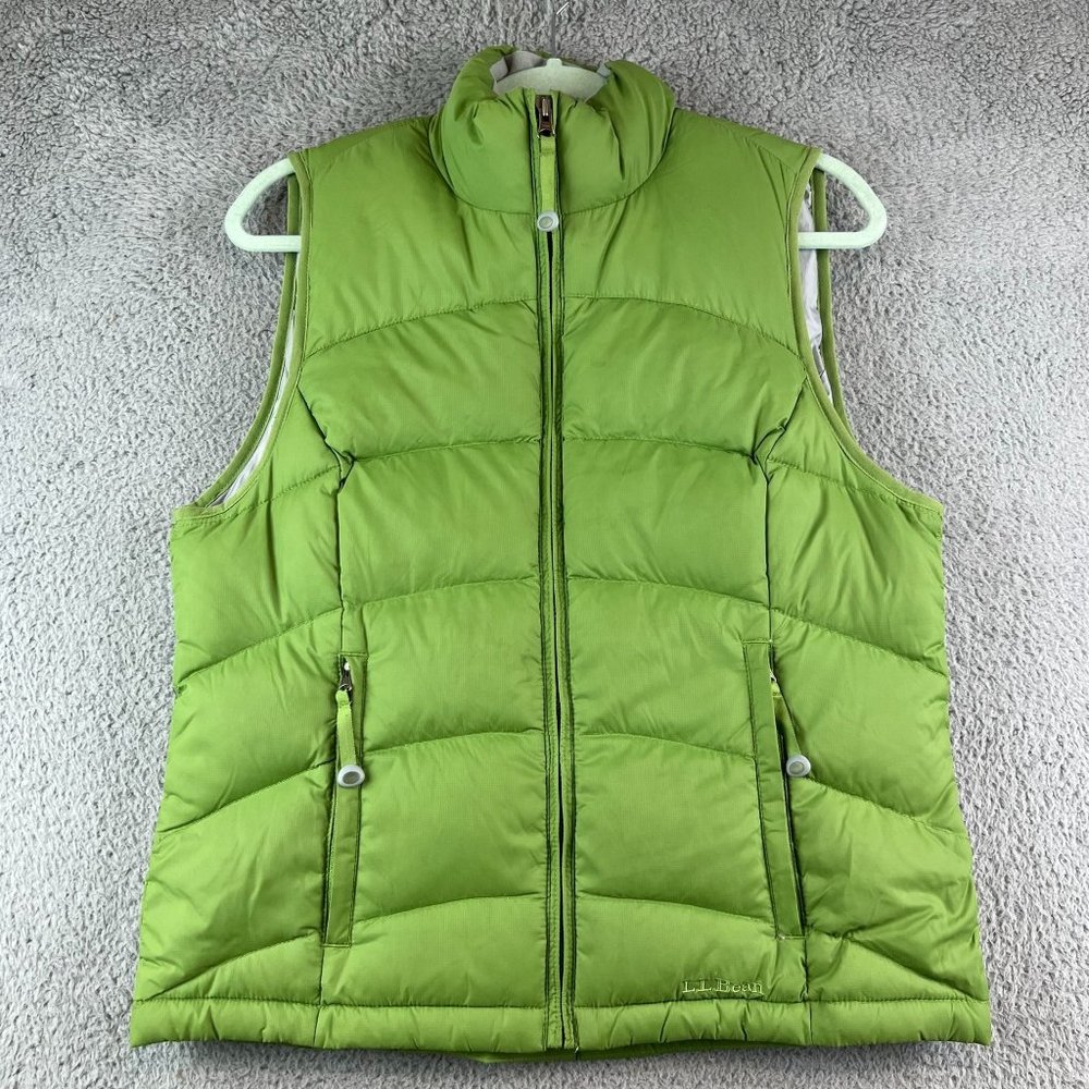LL BEAN WOMEN’S GOOSE DOWN FULL ZIP PUFFER VEST SIZE REGULAR S